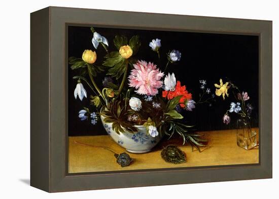 Still Life of Flowers-Jan Brueghel the Younger-Framed Premier Image Canvas