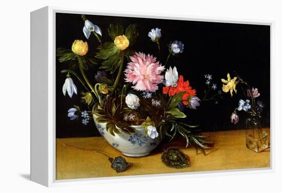 Still Life of Flowers-Jan Brueghel the Younger-Framed Premier Image Canvas