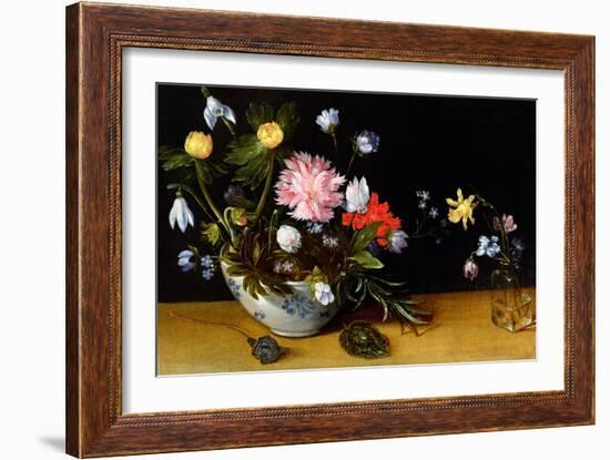 Still Life of Flowers-Jan Brueghel the Younger-Framed Giclee Print