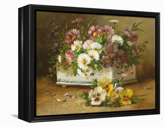 Still Life of Flowers-Eugene Henri Cauchois-Framed Premier Image Canvas