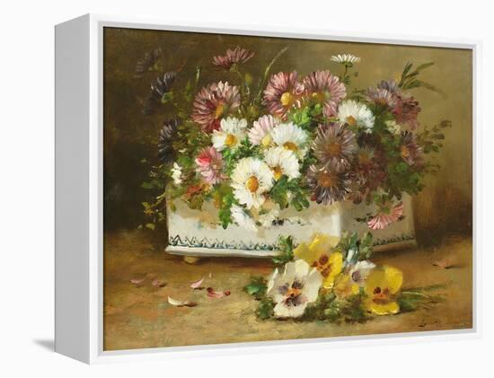 Still Life of Flowers-Eugene Henri Cauchois-Framed Premier Image Canvas
