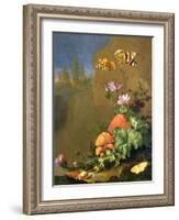 Still Life of Forest Floor with Flowers, Mushrooms and Snails-Elias Van Den Broeck-Framed Giclee Print