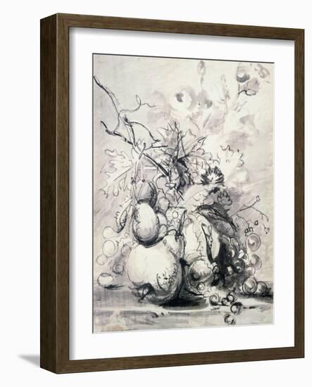 Still Life of Fruit, (1700-1749)-Jan van Huysum-Framed Giclee Print