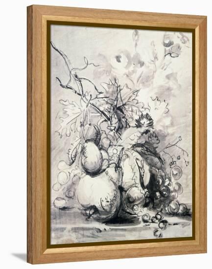 Still Life of Fruit, (1700-1749)-Jan van Huysum-Framed Premier Image Canvas