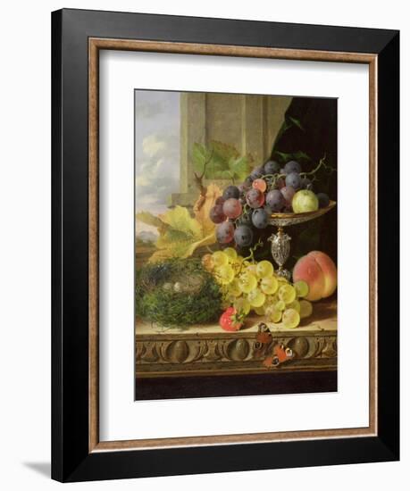 Still Life of Fruit, a Tazza and a Bird's Nest-Edward Ladell-Framed Giclee Print