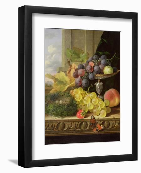 Still Life of Fruit, a Tazza and a Bird's Nest-Edward Ladell-Framed Giclee Print