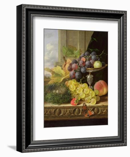 Still Life of Fruit, a Tazza and a Bird's Nest-Edward Ladell-Framed Giclee Print