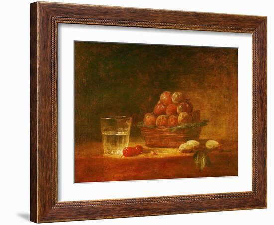 Still Life of Fruit and a Glass, 1759-Jean-Baptiste Simeon Chardin-Framed Giclee Print