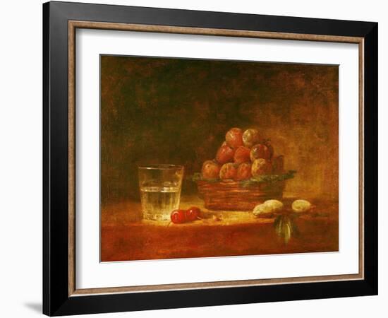 Still Life of Fruit and a Glass, 1759-Jean-Baptiste Simeon Chardin-Framed Giclee Print