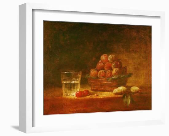 Still Life of Fruit and a Glass, 1759-Jean-Baptiste Simeon Chardin-Framed Giclee Print