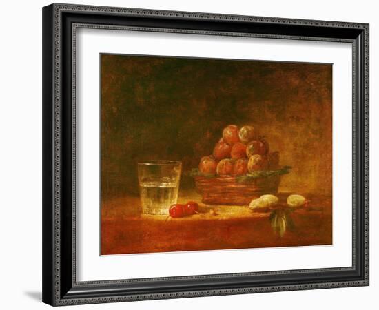 Still Life of Fruit and a Glass, 1759-Jean-Baptiste Simeon Chardin-Framed Giclee Print