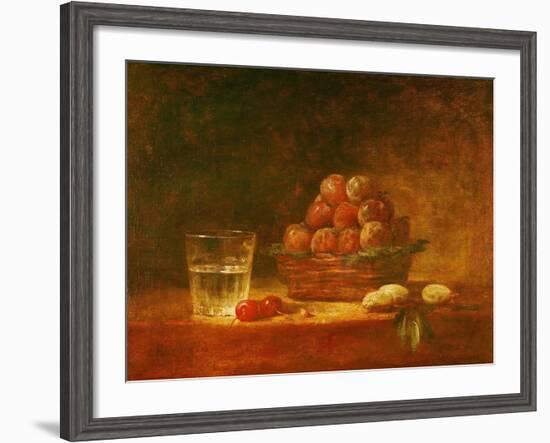 Still Life of Fruit and a Glass, 1759-Jean-Baptiste Simeon Chardin-Framed Giclee Print