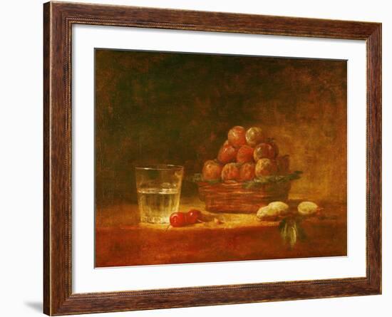 Still Life of Fruit and a Glass, 1759-Jean-Baptiste Simeon Chardin-Framed Giclee Print