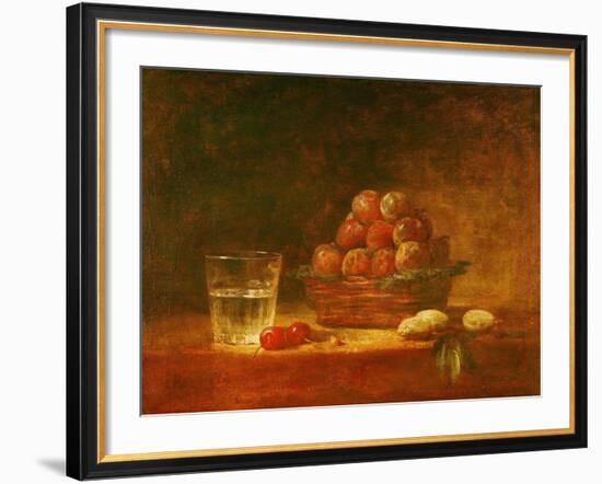 Still Life of Fruit and a Glass, 1759-Jean-Baptiste Simeon Chardin-Framed Giclee Print