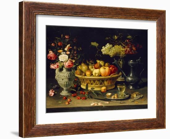 Still Life of Fruit and Flowers, 1608 - 1621-Clara Peeters-Framed Giclee Print