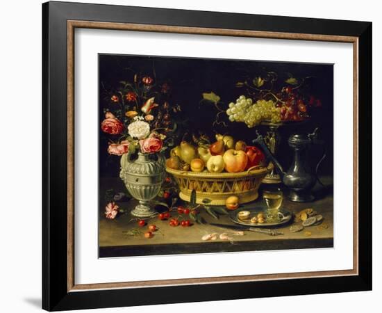 Still Life of Fruit and Flowers, 1608 - 1621-Clara Peeters-Framed Giclee Print