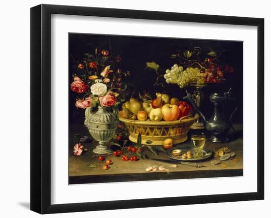 Still Life of Fruit and Flowers, 1608 - 1621-Clara Peeters-Framed Giclee Print