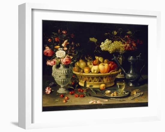 Still Life of Fruit and Flowers, 1608 - 1621-Clara Peeters-Framed Giclee Print