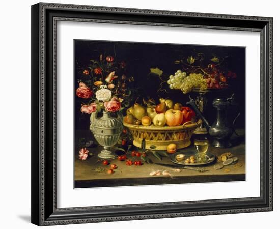 Still Life of Fruit and Flowers, 1608 - 1621-Clara Peeters-Framed Giclee Print