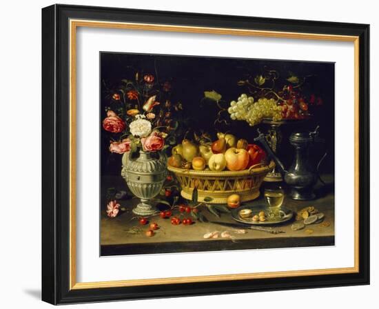 Still Life of Fruit and Flowers, 1608 - 1621-Clara Peeters-Framed Giclee Print