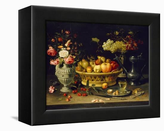 Still Life of Fruit and Flowers, 1608 - 1621-Clara Peeters-Framed Premier Image Canvas