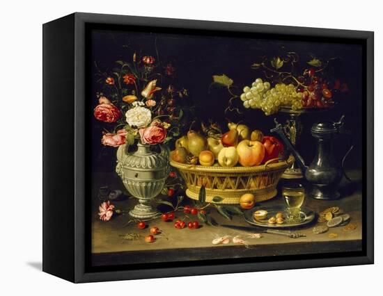 Still Life of Fruit and Flowers, 1608 - 1621-Clara Peeters-Framed Premier Image Canvas