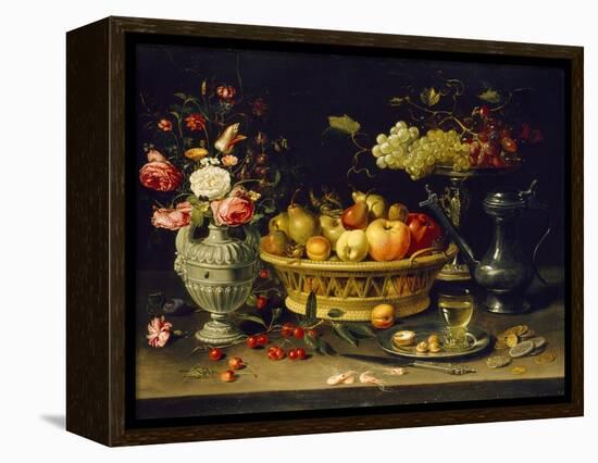 Still Life of Fruit and Flowers, 1608 - 1621-Clara Peeters-Framed Premier Image Canvas