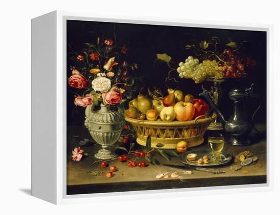 Still Life of Fruit and Flowers, 1608 - 1621-Clara Peeters-Framed Premier Image Canvas