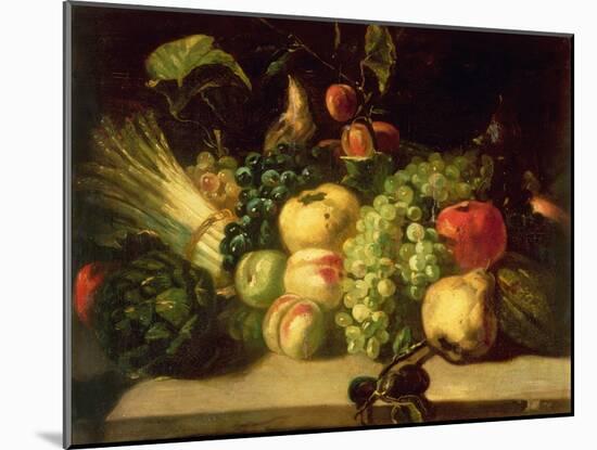 Still Life of Fruit and Vegetables-Théodore Géricault-Mounted Giclee Print