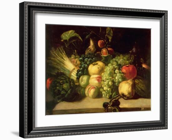 Still Life of Fruit and Vegetables-Théodore Géricault-Framed Giclee Print