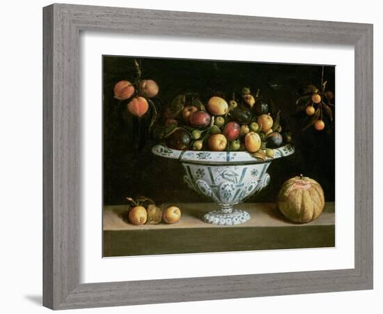 Still Life of Fruit in a Blue and White Bowl, C.1630-null-Framed Giclee Print