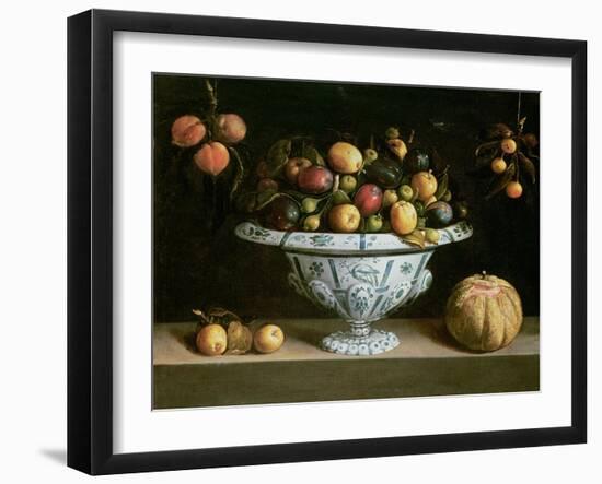 Still Life of Fruit in a Blue and White Bowl, C.1630-null-Framed Giclee Print