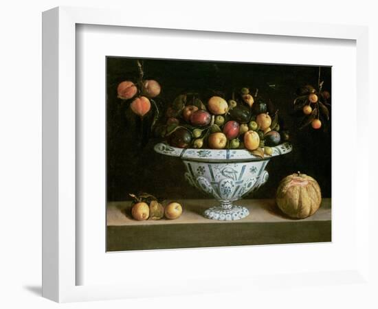Still Life of Fruit in a Blue and White Bowl, C.1630-null-Framed Giclee Print