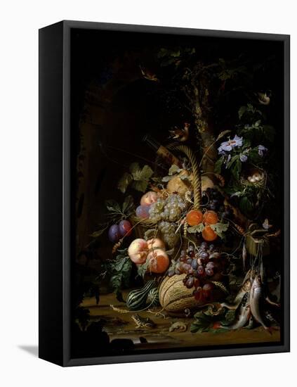 Still Life of Fruit-Abraham Mignon-Framed Premier Image Canvas