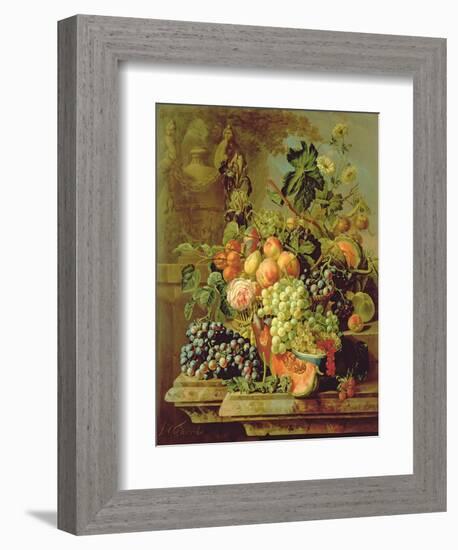 Still Life of Fruit-Johannes Hendrick Fredriks-Framed Giclee Print