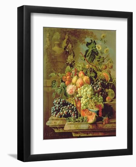 Still Life of Fruit-Johannes Hendrick Fredriks-Framed Giclee Print