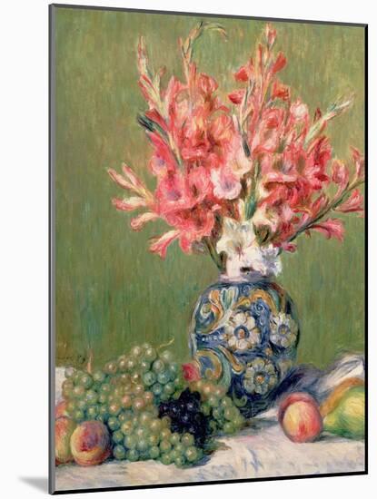Still Life of Fruits and Flowers, 1889-Pierre-Auguste Renoir-Mounted Premium Giclee Print