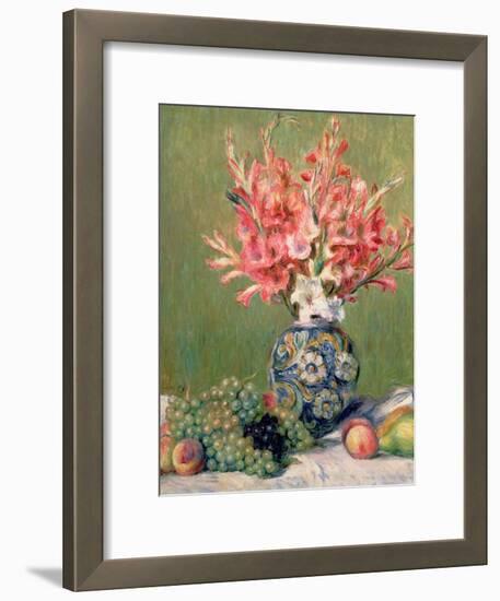 Still Life of Fruits and Flowers, 1889-Pierre-Auguste Renoir-Framed Giclee Print