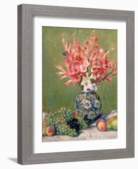 Still Life of Fruits and Flowers, 1889-Pierre-Auguste Renoir-Framed Giclee Print