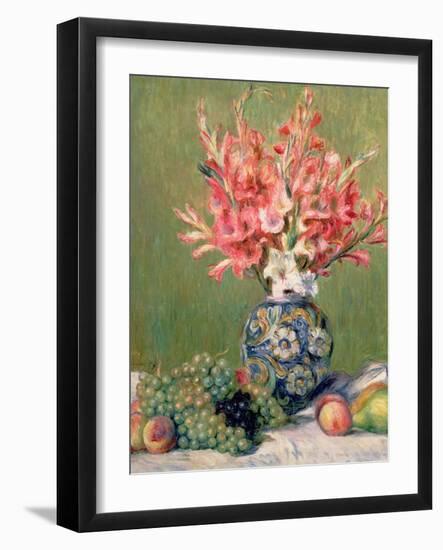 Still Life of Fruits and Flowers, 1889-Pierre-Auguste Renoir-Framed Giclee Print