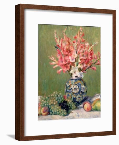 Still Life of Fruits and Flowers, 1889-Pierre-Auguste Renoir-Framed Giclee Print