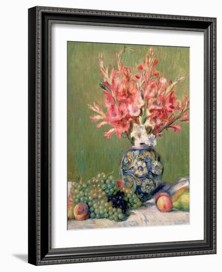 Still Life of Fruits and Flowers, 1889-Pierre-Auguste Renoir-Framed Giclee Print