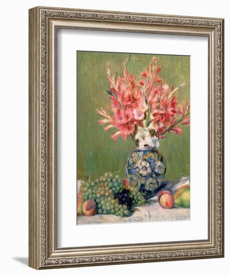 Still Life of Fruits and Flowers, 1889-Pierre-Auguste Renoir-Framed Giclee Print