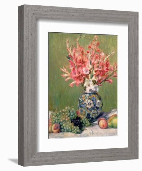 Still Life of Fruits and Flowers, 1889-Pierre-Auguste Renoir-Framed Giclee Print