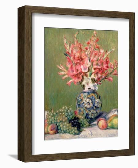 Still Life of Fruits and Flowers, 1889-Pierre-Auguste Renoir-Framed Giclee Print