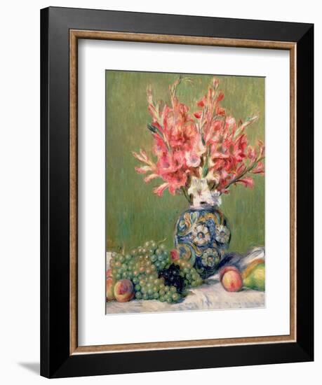 Still Life of Fruits and Flowers, 1889-Pierre-Auguste Renoir-Framed Giclee Print