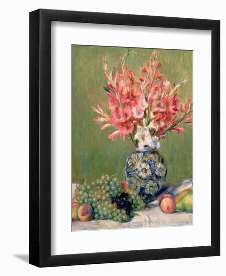 Still Life of Fruits and Flowers, 1889-Pierre-Auguste Renoir-Framed Giclee Print