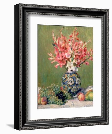 Still Life of Fruits and Flowers, 1889-Pierre-Auguste Renoir-Framed Giclee Print