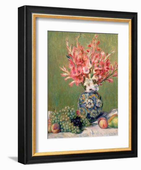 Still Life of Fruits and Flowers, 1889-Pierre-Auguste Renoir-Framed Giclee Print