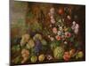 Still Life of Fruits and Flowers (Oil on Canvas)-Italian School-Mounted Giclee Print